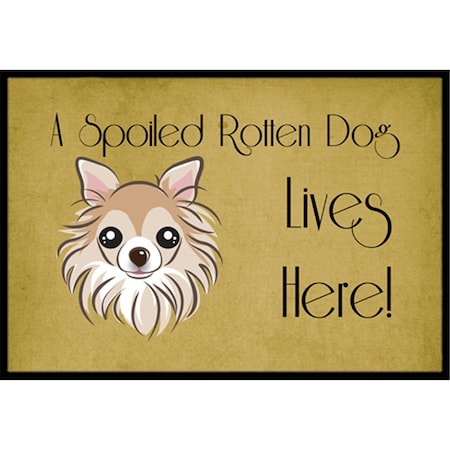 Carolines Treasures Chihuahua Spoiled Dog Lives Here Indoor and Outdoor Mat- 24 x 36 in. BB1499JMAT